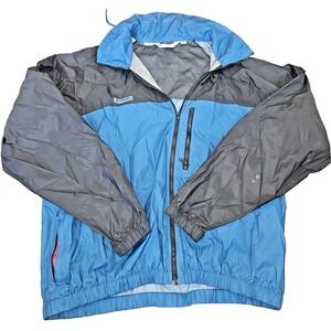 Vintage VTG 90s Y2K Columbia Windbreaker Zip Up Jacket Men's Size Large Blue